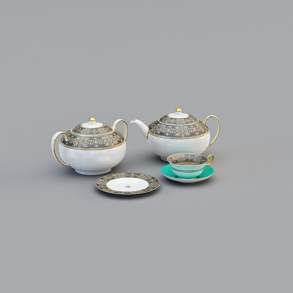 Royal Tea Set 3D model