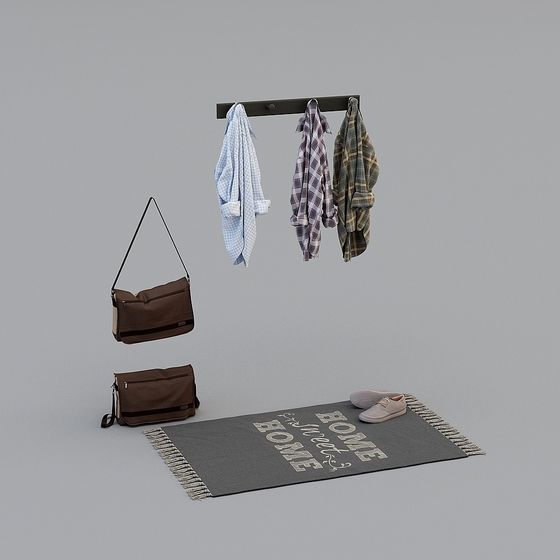 Moderna combinación de bolso de cuero y ropa de zapatos