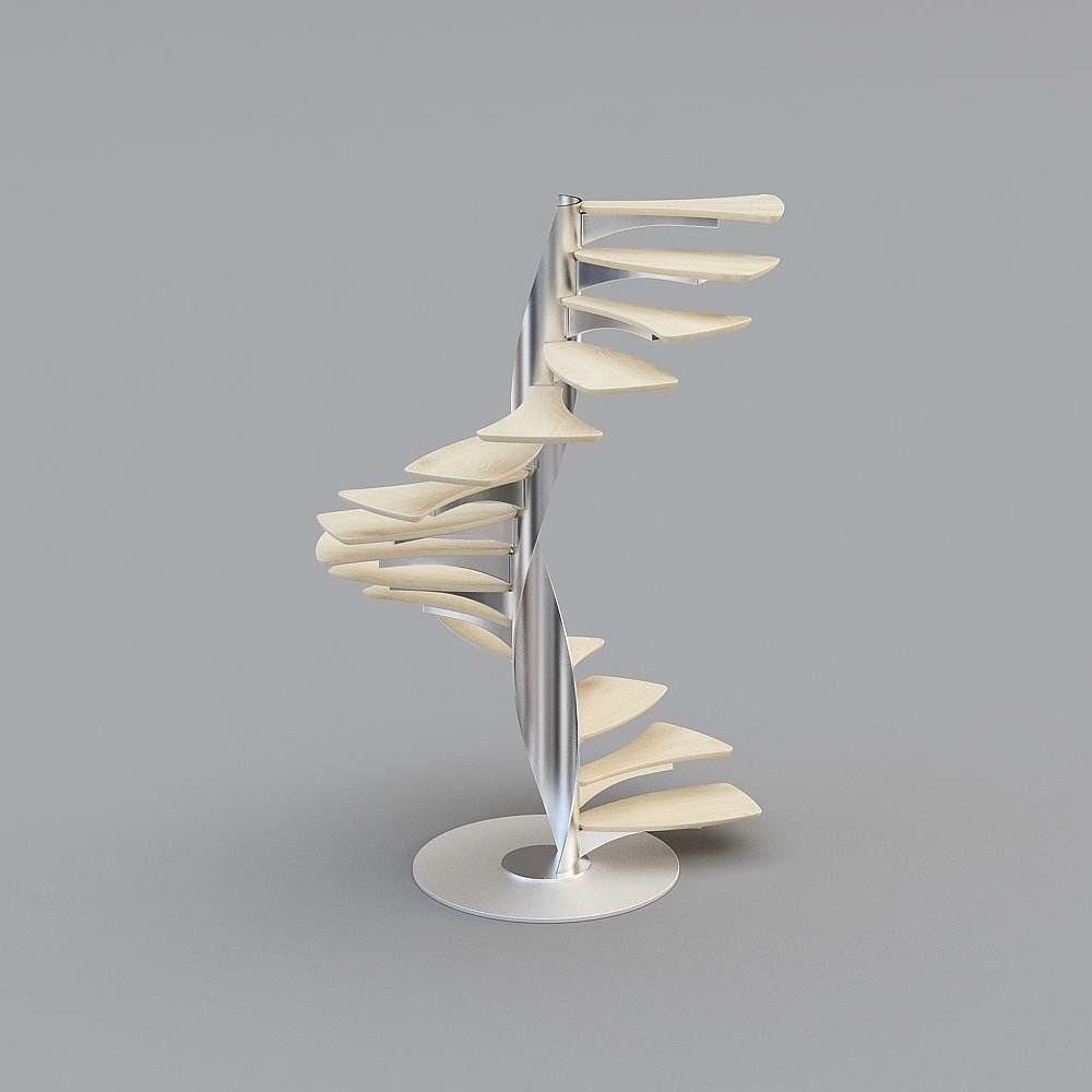 Elegant Spiral Staircase 3D model