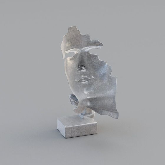 Abstract Mask 3D Model for Artistic Projects