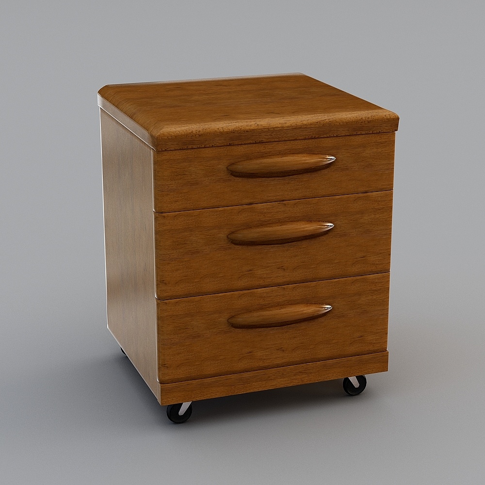 Retro Mobile Cabinet 3D model with Unique Charm