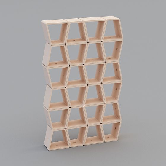 Modular Bookshelf 3D model for Contemporary Spaces
