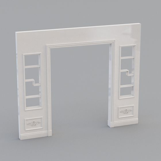 Stylish European Door Frame 3D model for Creative Spaces