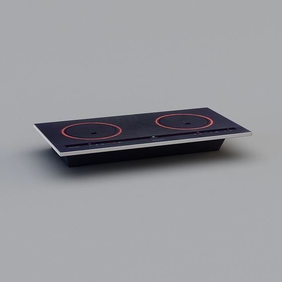 Stylish Induction Cooktop 3D model for Contemporary Spaces