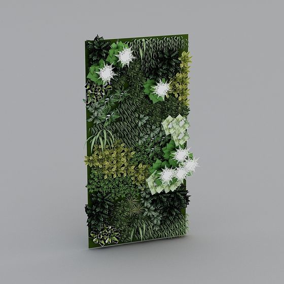 Modern Green Wall 3D model