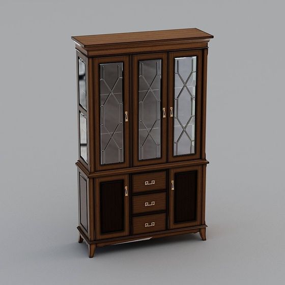 Elegant Vintage Bookshelf 3D model
