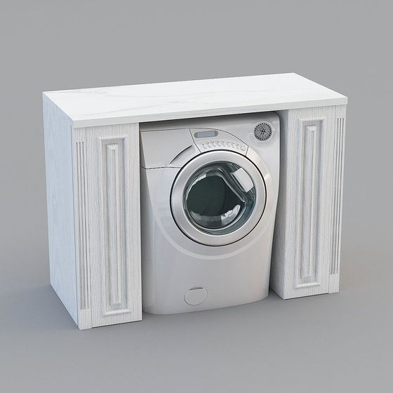 Stylish Laundry Cabinet 3D model for Modern Interiors