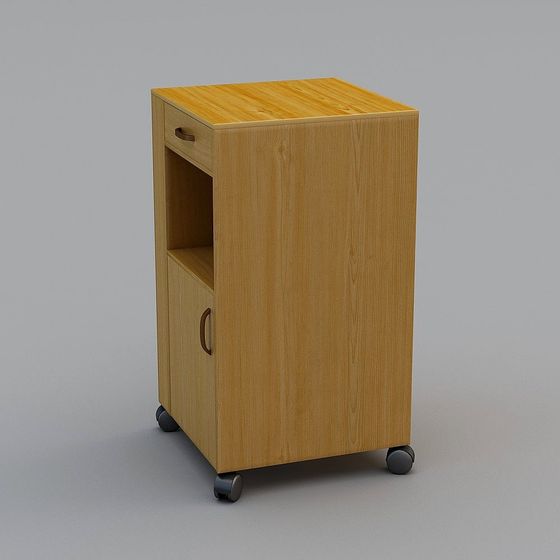 Stylish Mobile Storage Cabinet 3D model