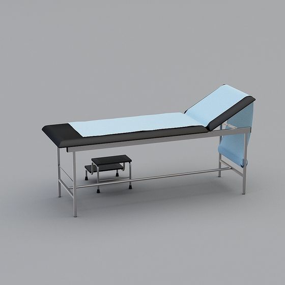 Modern Simplistic Hospital Bed 3D Model
