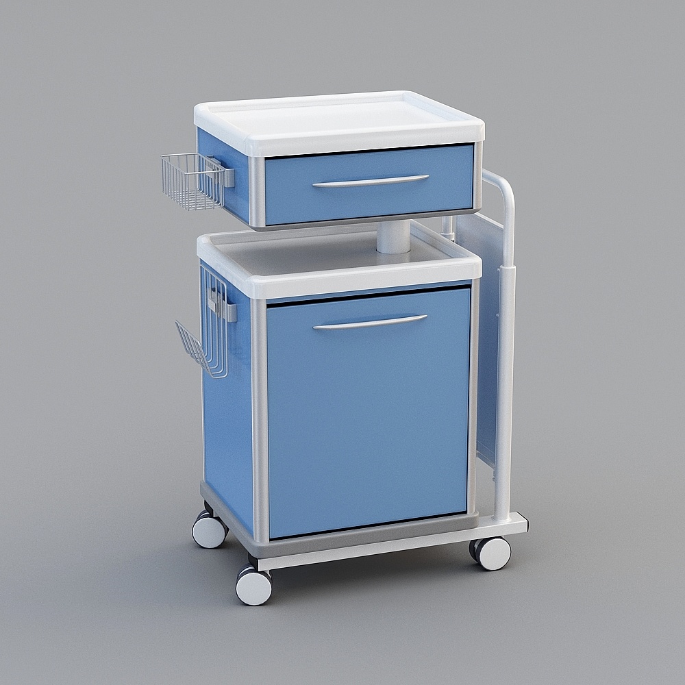 Mobile Nursing Cart 3D model for Medical Environments
