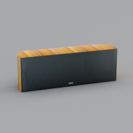 Wooden Speaker Low-Polygon 3D model for Designers
