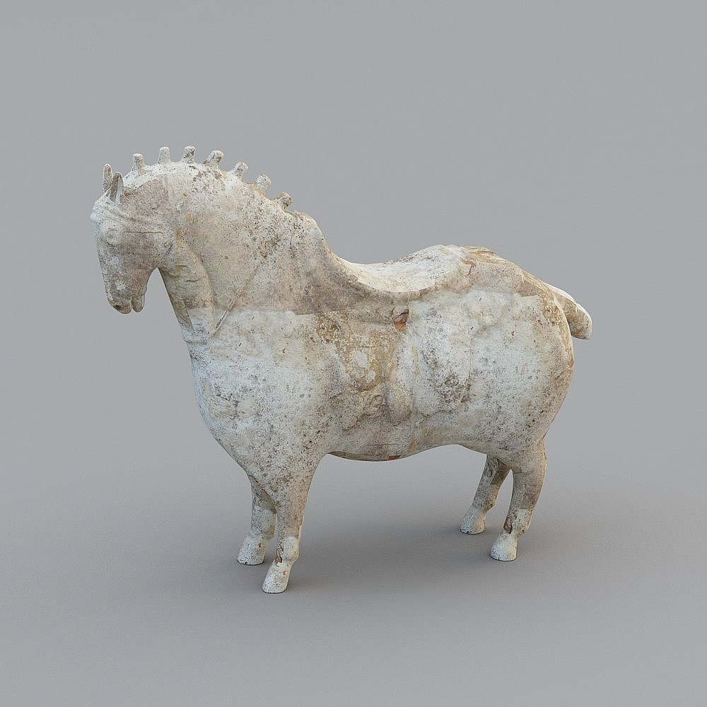 Ancient Terracotta Horse 3D Model