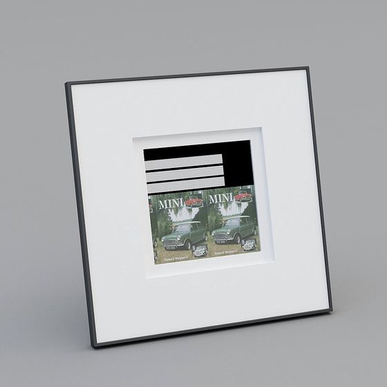 Retro Car Picture Frame 3D model