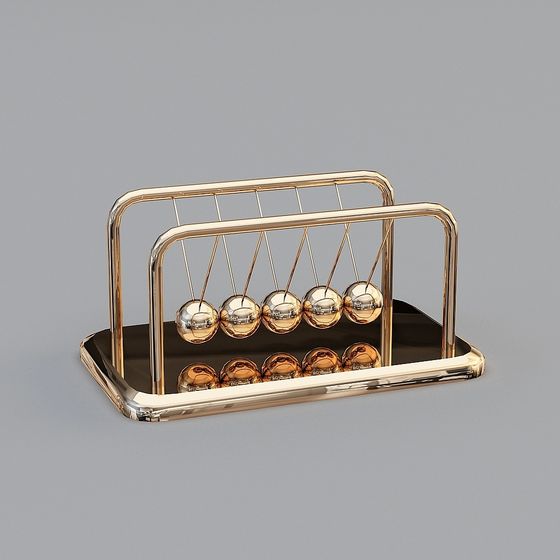 Elegant Newton's Cradle 3D model