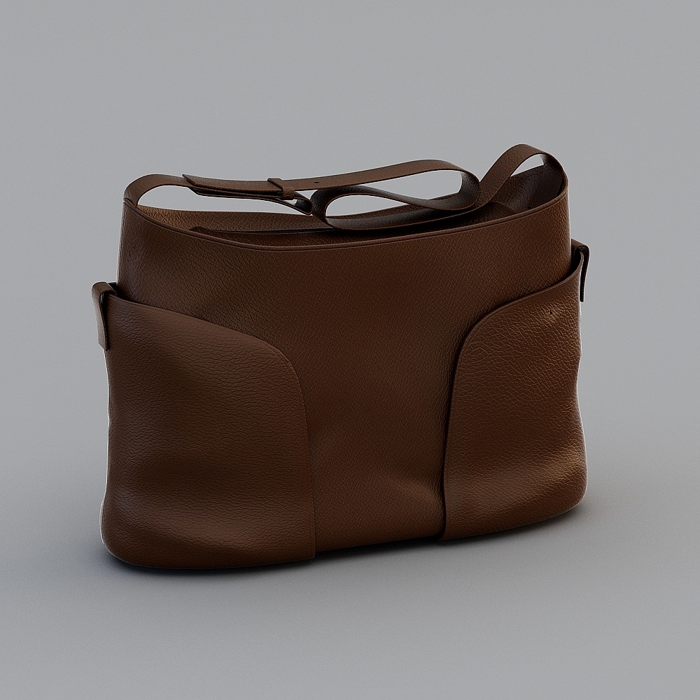 Коричневая кожаная сумка