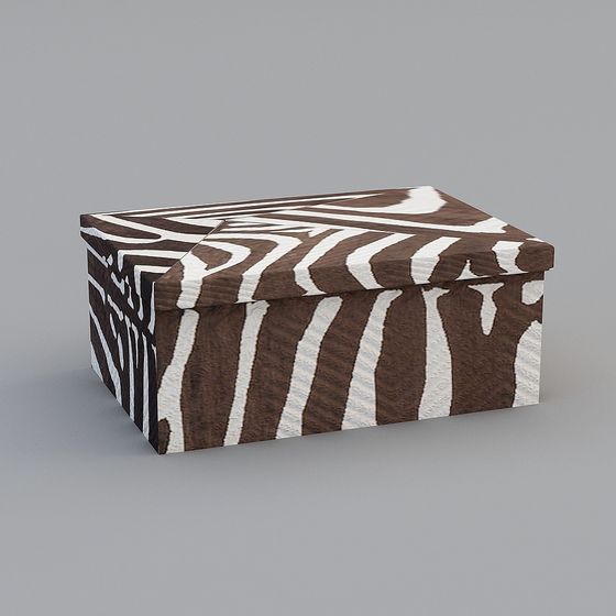 Zebra Pattern Storage Box 3D model