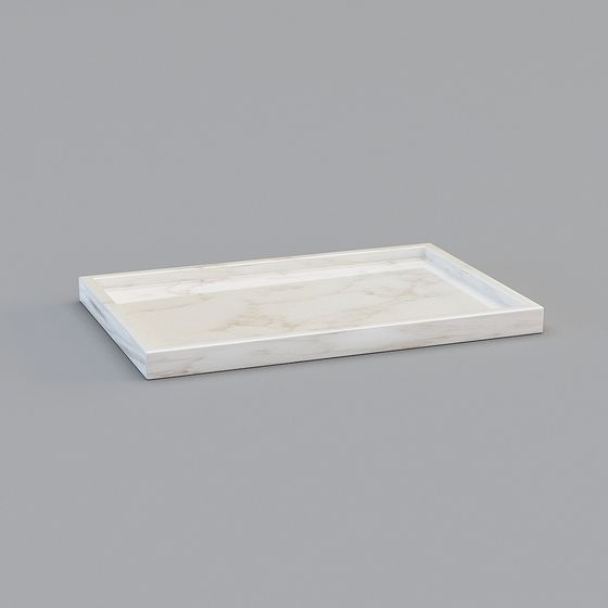 Elegant Marble Tray 3D model for Modern Design