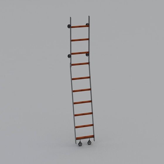 Industrial Style Mobile Ladder 3D model