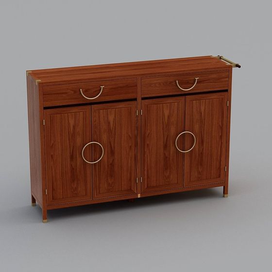 Elegant Chinese Storage Cabinet 3D model