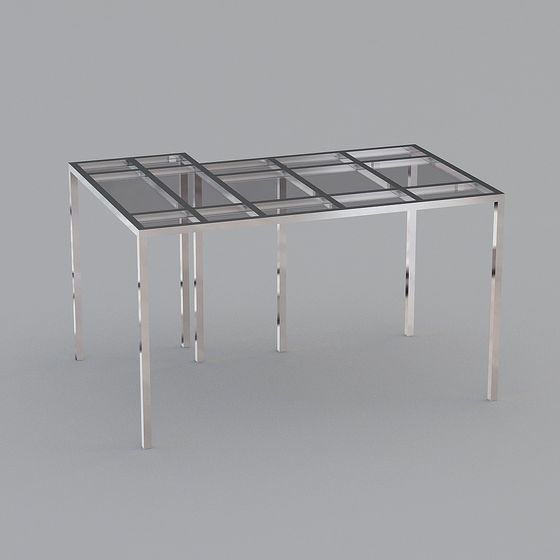 Stylish Low-Poly Fiberglass Table 3D model