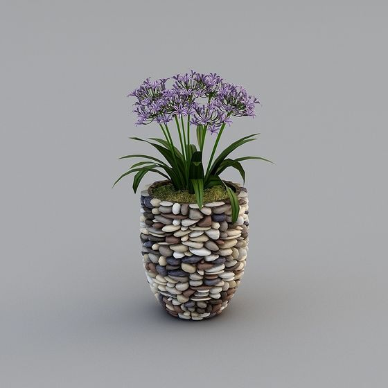 Stone Stack Vase 3D model