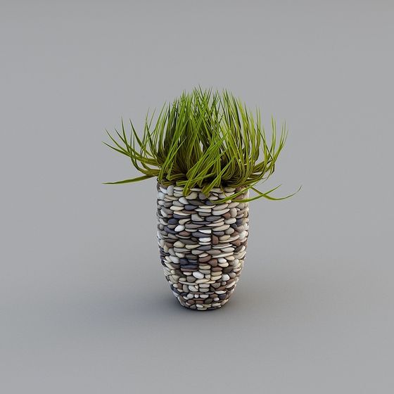 Stone Stack Vase 3D model for Creative Projects