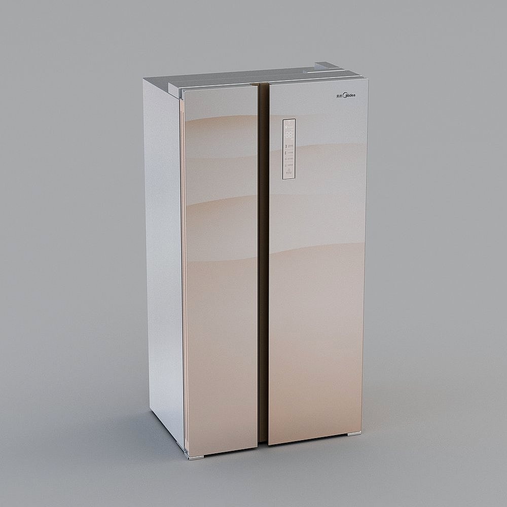 Stylish Low-Poly Refrigerator 3D model for Modern Design