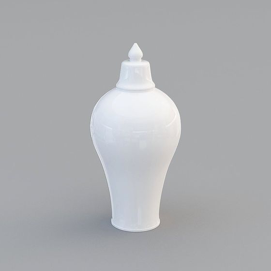 Elegant Porcelain Vase 3D model