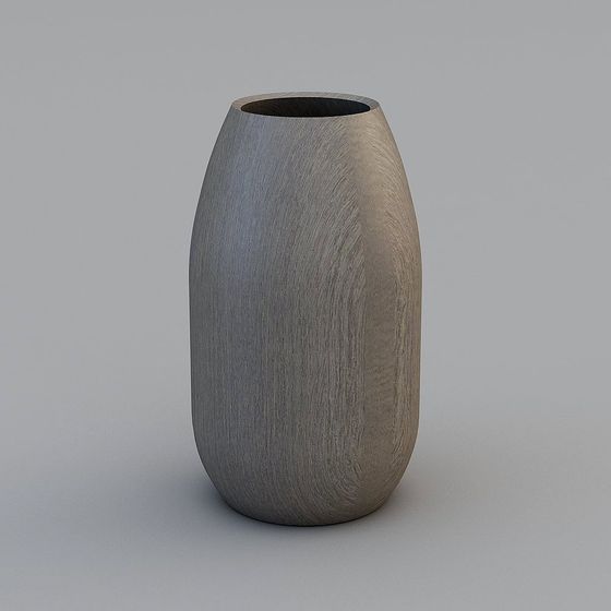Modern Wood Vase 3D model