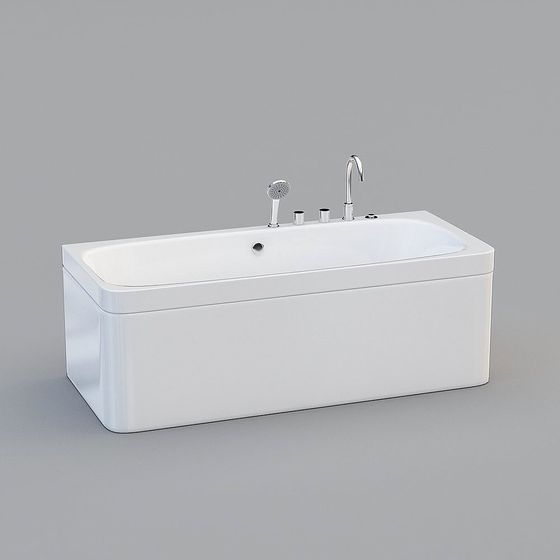 Sleek Minimalist Bathtub 3D model