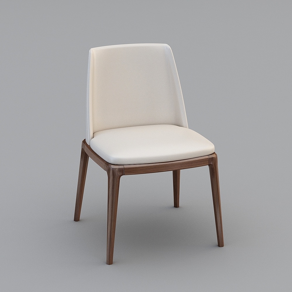 AI 천 단단한 나무 가죽 의자 미니멀 스칸디나비아 스타일