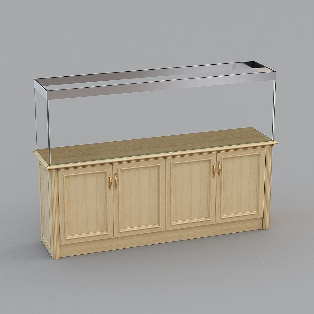 Elegant 3D Aquarium Cabinet Model