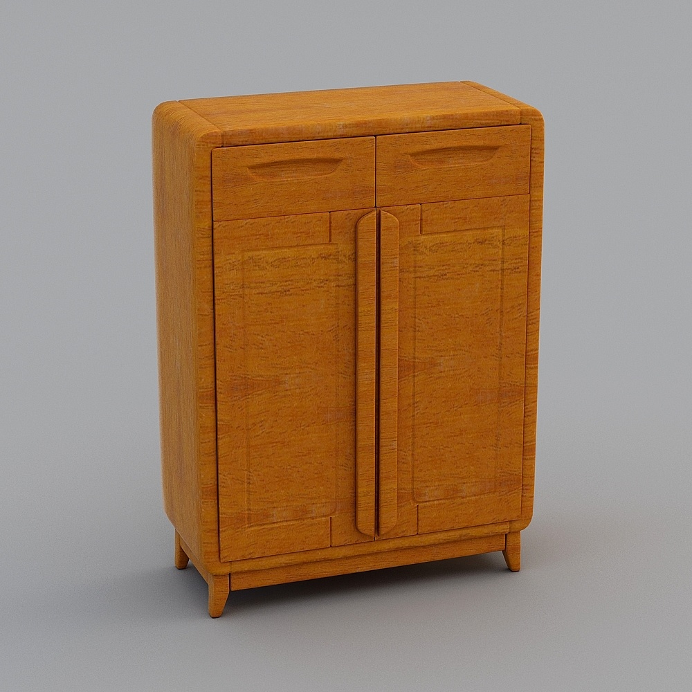 Retro Storage Cabinet 3D model
