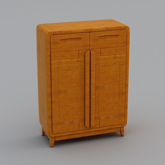 Retro Storage Cabinet 3D model