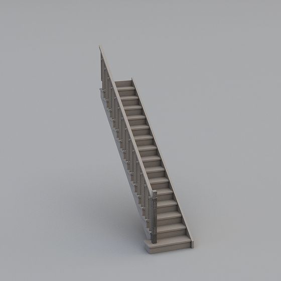 Stylish Gray Staircase 3D model for Modern Design