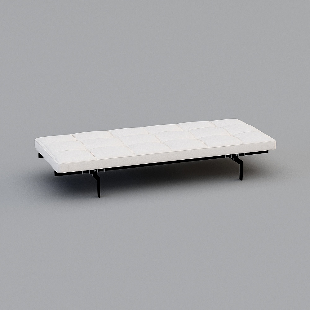 Modern white sofa stool Fritz Hansen PK80