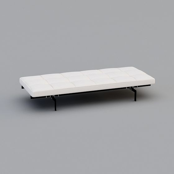 Stylish Sofa Bed 3D model for Modern Spaces