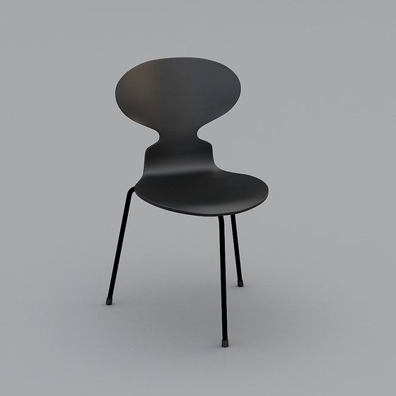 간단한 유럽 검은색 의자 Fritz Hansen Ant