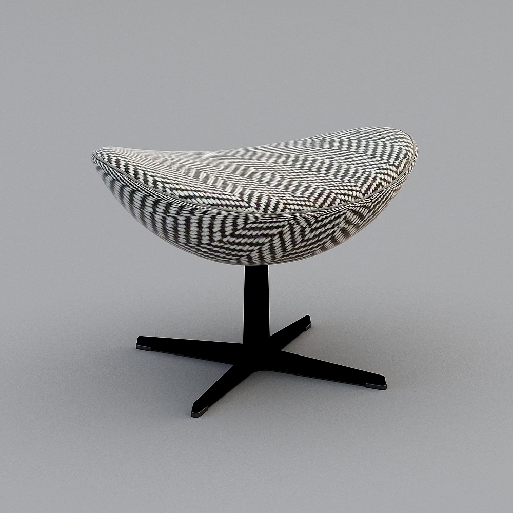 Jane, black sofa stool, Fritz Hansen Egg.
