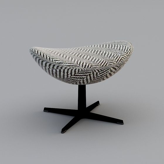 Unique Curved Geometric Chair 3D model