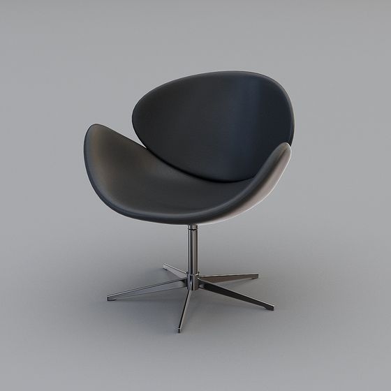 簡歐黑色背靠椅