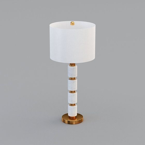 Elegant Low-Polygon Table Lamp 3D model for Modern Interiors