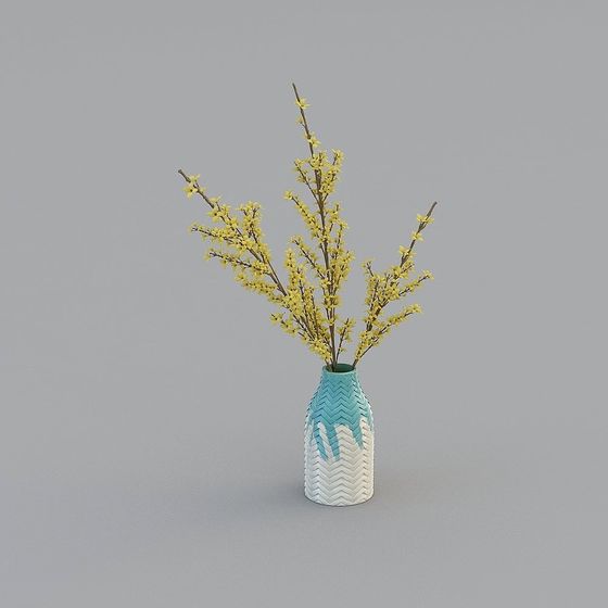Spring Blossom Vase 3D model for Creative Projects