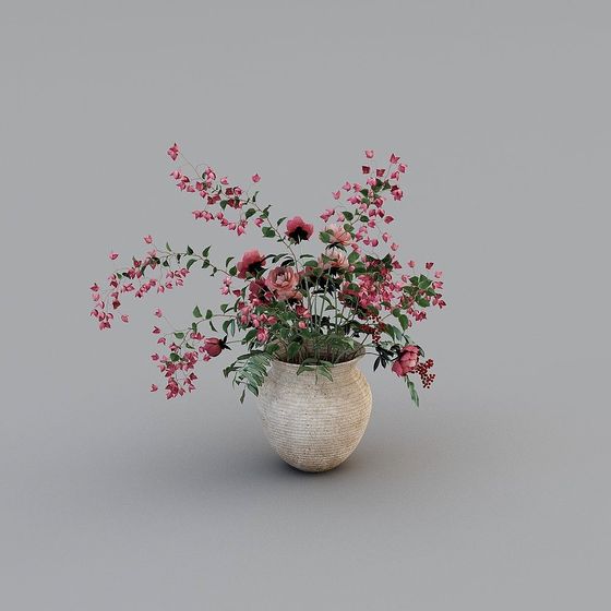 Floral Harmony 3D model for Interior Design