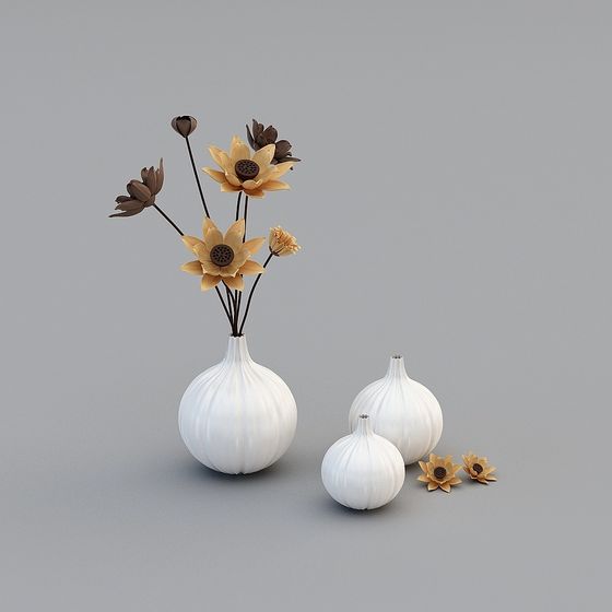 Vase with Flowers 3D model