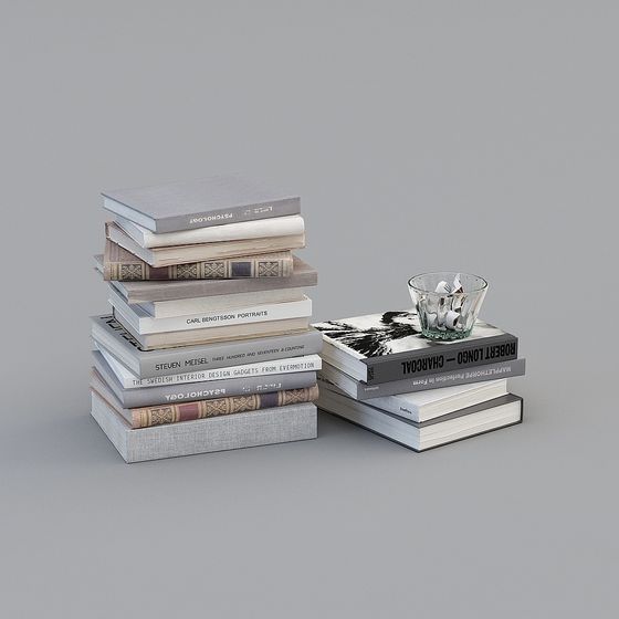 Elegant Low-Poly Books 3D Model for Creative Projects