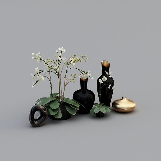 Elegant Modern Decorative Vase 3D model