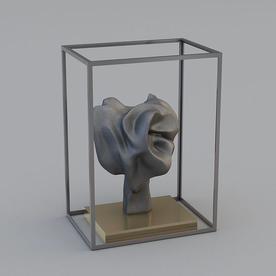 Abstract Art Bust 3D model - Futuristic Sculpture
