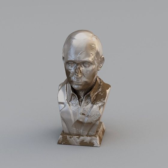 Timeless Bust Low-Poly Sculpture 3D model