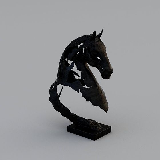 Dynamic Horse Head 3D model